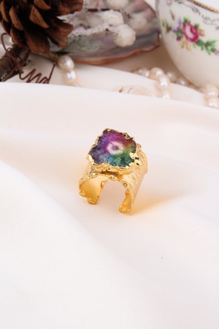 Bague - Bronze et quartz