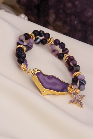 Bracelet - Agates et zircons