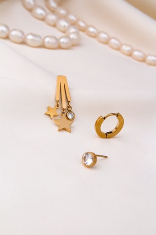 3 boucles d'oreilles - Zircons