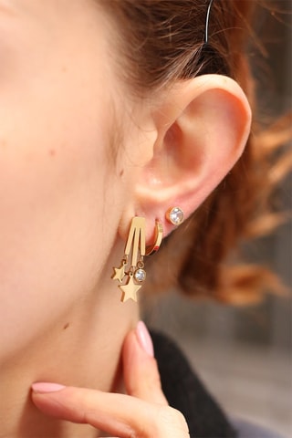 3 boucles d'oreilles - Zircons