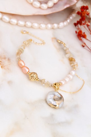 Bracelet - Perles de culture et citrines