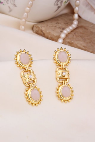 Boucles d'oreilles - Quartz rose
