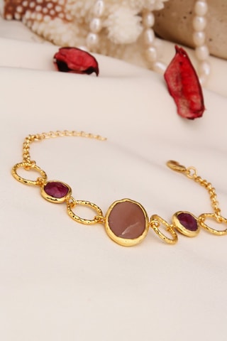 Bracelet - Agates et pierre de soleil