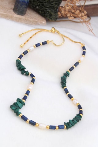 Collier - Lapis-lazuli et perles de culture
