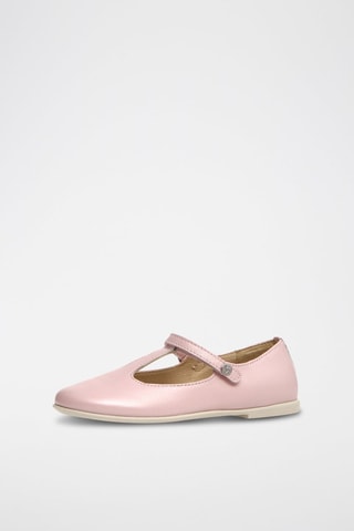 Sabrinas em couro napa Rosa-maquilhagem
