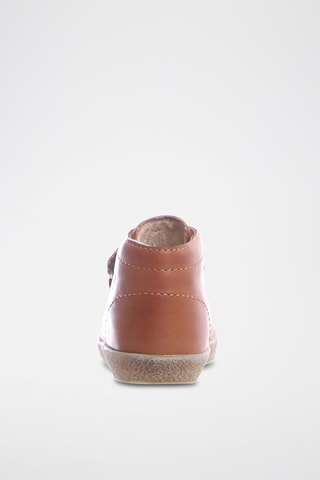 Botins em couro nappa - Camel