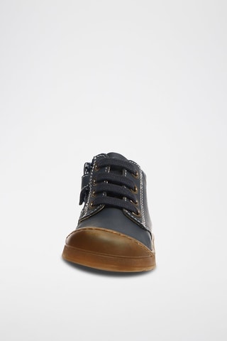 Botins em couro nappa - Azul-marinho
