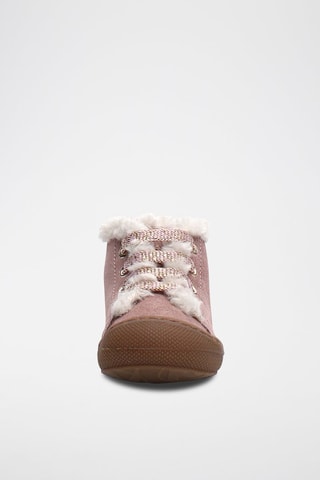Sapatilhas forradas em couro nappa - Rosa-velho