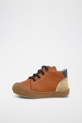 Sapatilhas em couro nappa - Camel