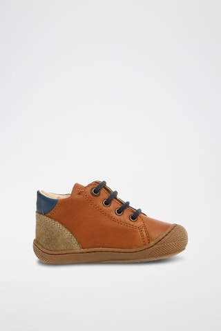 Sapatilhas em couro nappa - Camel