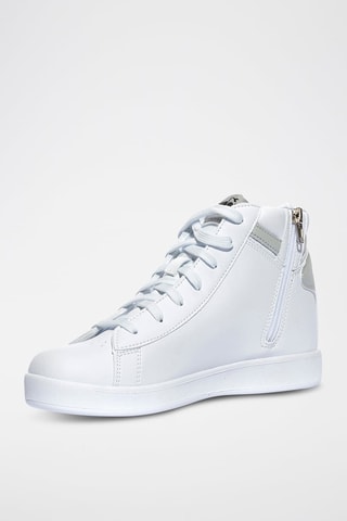 Sapatilhas de cano alto Game P High Girl GS - Branco e preto