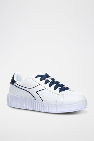 Sapatilhas Game Step P Sparkly GS - Branco e azul-marinho