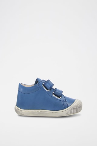 Sapatilhas em couro napa Azul-cobalto