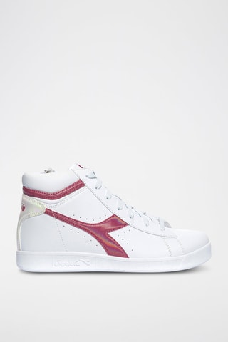 Sapatilhas de cano alto Game P High Girl GS - Branco e fúcsia