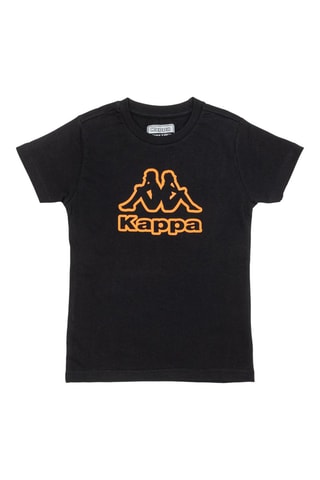 T-shirt Preto e laranja