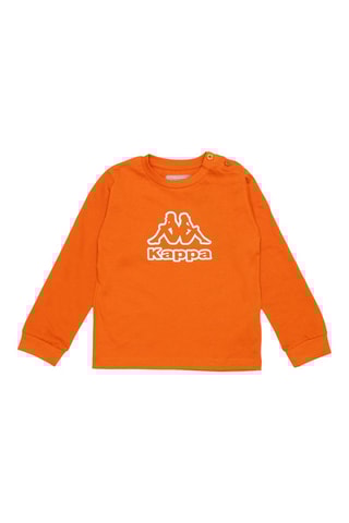 T-shirt Laranja e branco