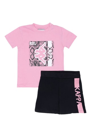 T-shirt e calções - Rosa