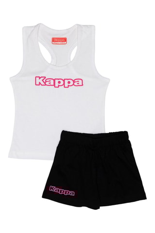 Camisola de alças e calções - Branco e preto