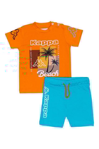 T-shirt et short - Orange et turquoise