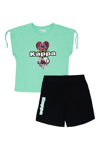 T-shirt e calções - Verde e preto