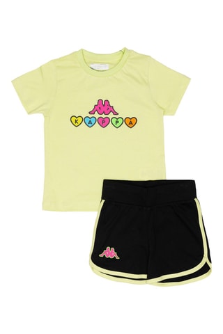 T-shirt e calções - Amarelo e preto