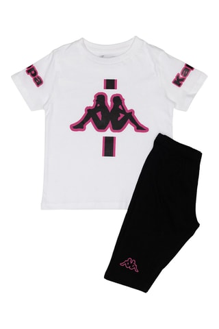 T-shirt e calças de treino - Branco e preto