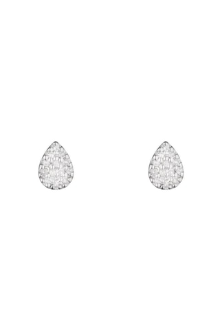 Puces Gouttes de pluie  - Or blanc et diamants