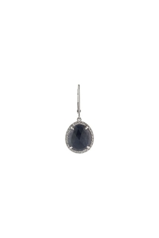 Boucles d'oreilles Bermudes Nouvelles - Or blanc, diamants et saphirs