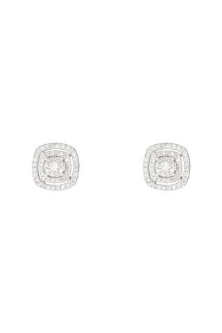 Puces Carré richesse - Or blanc et diamants