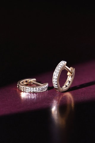 Créoles Anneau - Or jaune et diamants