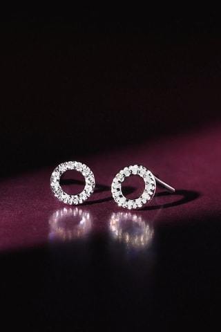 Puces Simplicité - Or blanc et diamants