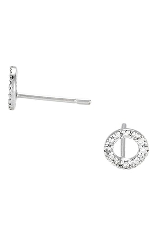 Puces Simplicité - Or blanc et diamants