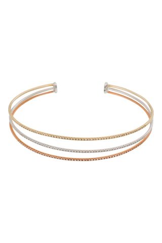 Jonc 3 Lines Bangle - Or blanc, or jaune, or rose et diamants