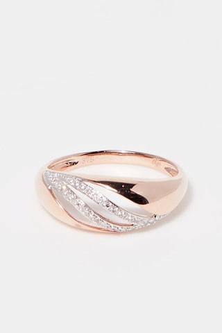 Bague Estran  - Or rose et diamants