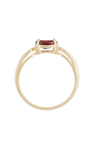Bague Grenade - Or jaune, diamants et grenat