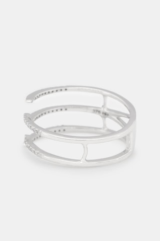 Bague réglable Brooke - Or blanc et diamants