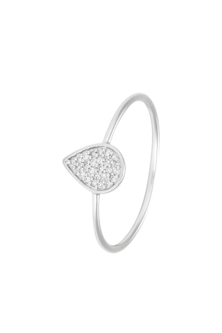 Bague Goutte Tendresse - Or blanc et diamants