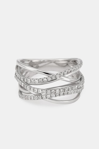 Bague Entrelacs merveilleux - Or blanc et diamants
