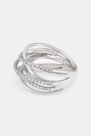 Bague Entrelacs merveilleux - Or blanc et diamants