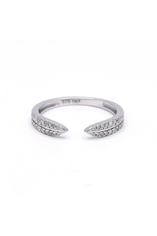 Bague - Or blanc et diamants 0,12 carat