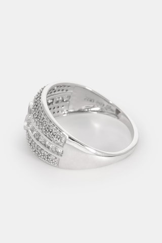 Bague Jonc Lumineux - Or blanc et diamants