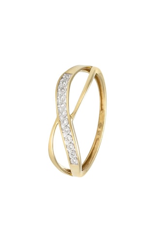 Bague Liée - Or jaune et diamants
