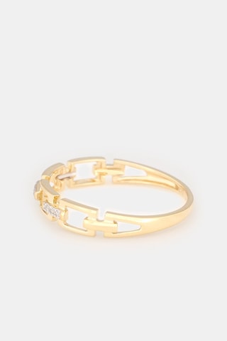 Bague Maillage - Or jaune et diamants