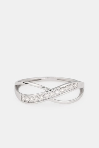 Bague Liée - Or blanc et diamants