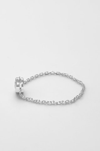 Bague chaîne Mon unique - Or blanc et diamant