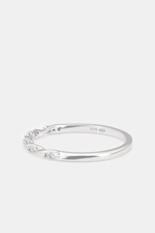 Alliance Eternelle torsade - Or blanc et diamants