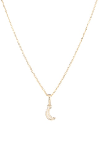 Pendentif Diamond moon - Or jaune et diamants