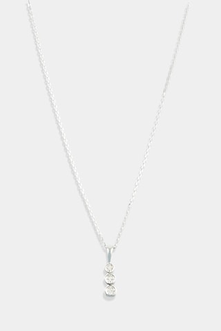 Pendentif Mini trilogy - Or blanc et diamants