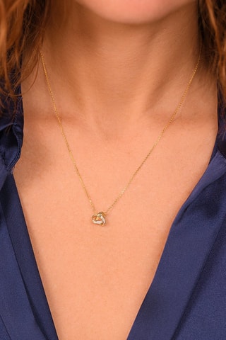Pendentif Noeud Elegance  - Or jaune et diamants