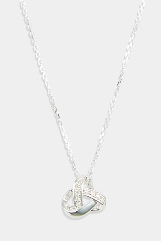 Pendentif Noeud Elégance - Or blanc et diamants